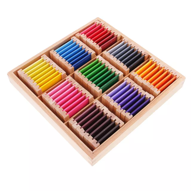 Montessori Materials Wooden Color Box Kids Children Learning Toy Family Set