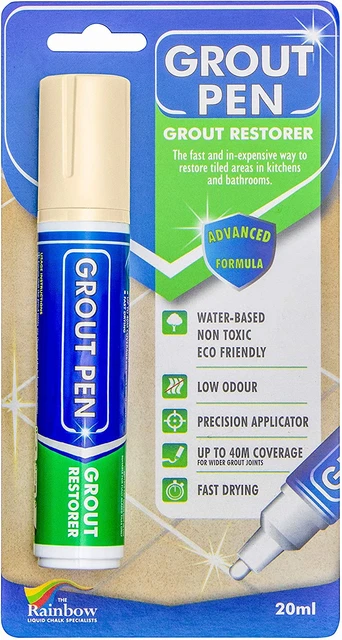 Grout Pen Tile Paint Marker: Waterproof Tile Grout Colorant and Sealer Pen - Ye