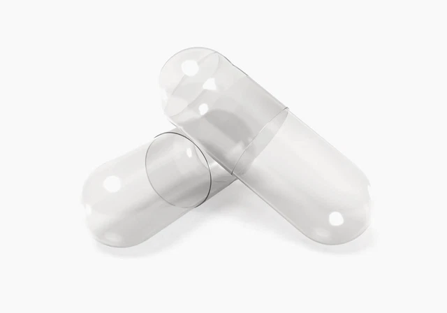 Taille #000 Rechargeable Transparent Vide Gélatine Pilule Capsules Kascher Halal