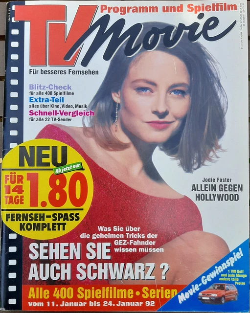 TV MOVIE ZEITSCHRIFT Heft Fernsehen Magazin 2 1992 92 EUR 12,00