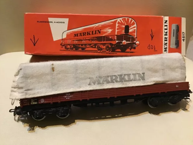 Märklin h0 4517 Planwagen 4-achsig mit roter Originalverpackung