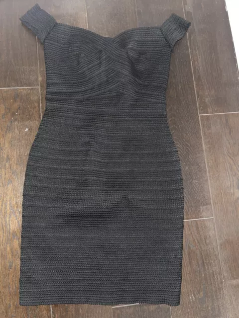 reiss black bodycon dress Size 12