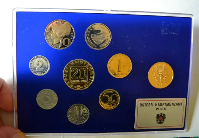ÖSTERREICH  ❖  KMS 1982 PP  ▪︎  Plastik-Blister verkratzt, Münzen 1A 3