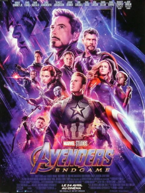 Vingadores: Endgame – Pôster do filme emoldurado (seja o que for necessário  – Thanos e os Vingadores) (tamanho: 60 x 91 cm)