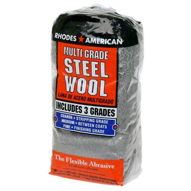 Assorted 12 Pad Steel Wool, Coarse, Medium, Fine Sanding Supplies Home