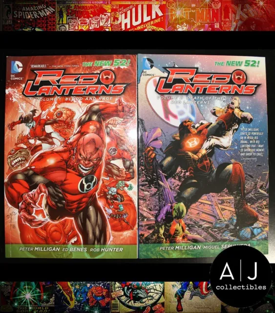 Red Lanterns Lot Vol 1 + 2  Blood and Rage Death of The TPB SC Softcover DC