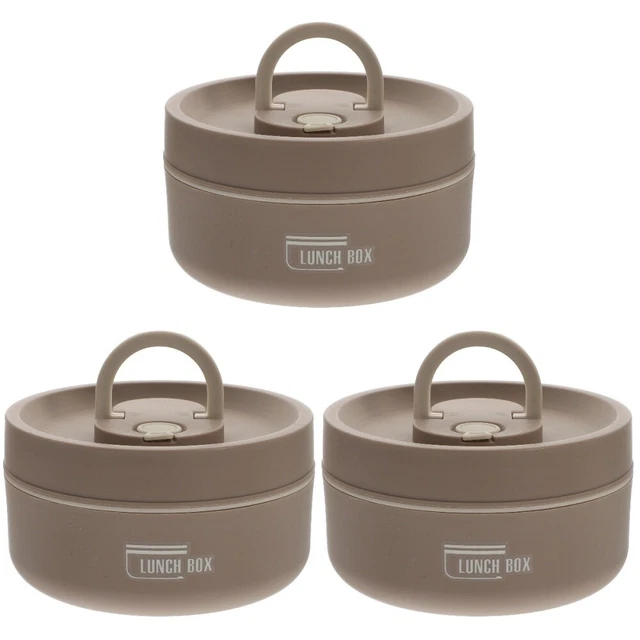 3x Scatola Bento Donna Acciaio Inox Acciaio Inox per Amici Deposito Casa