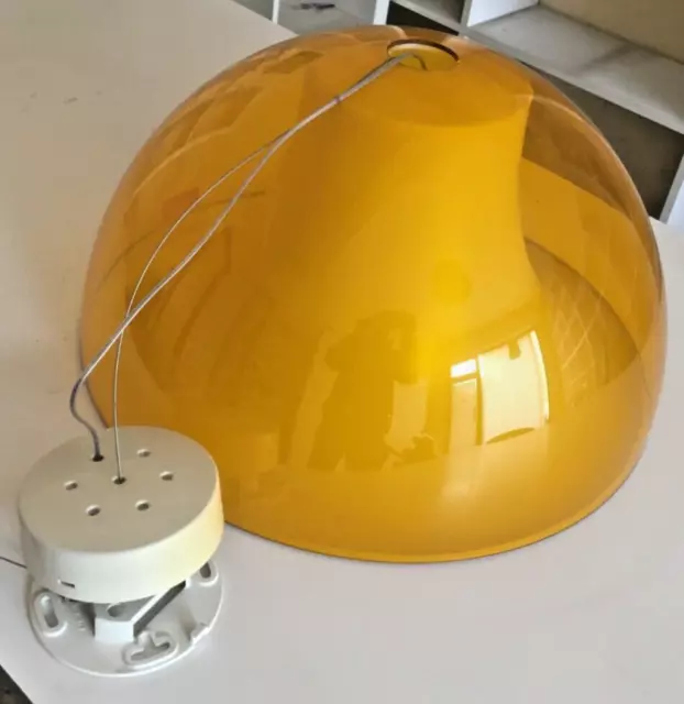 LAMPADARIO PEDRALI SOSPENSIONE GIALLO LAMPADA DESIGN METACRILIATO 52 cm