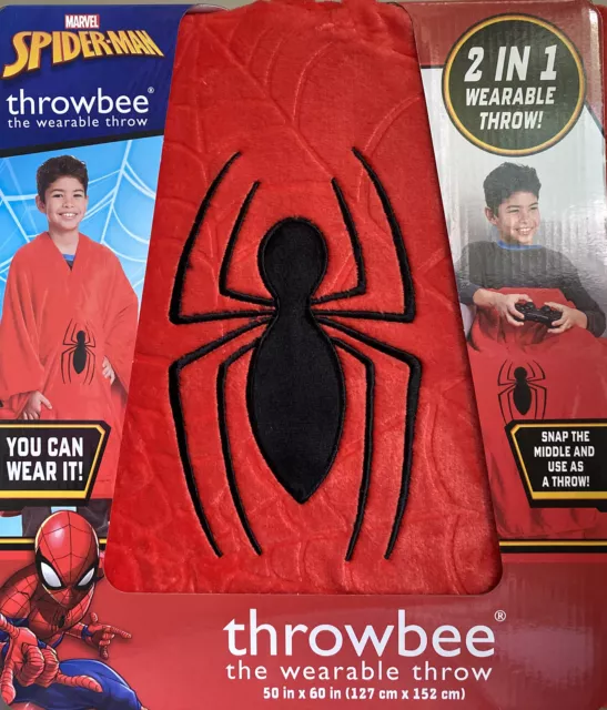 Marvel Spider-man Throwbee The 2 in 1 Wearable Throw 127 X 152 cm