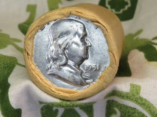 $10 Roll Half Dollar Roll 1951 End / 1954 End  20 Coins #L Ha2