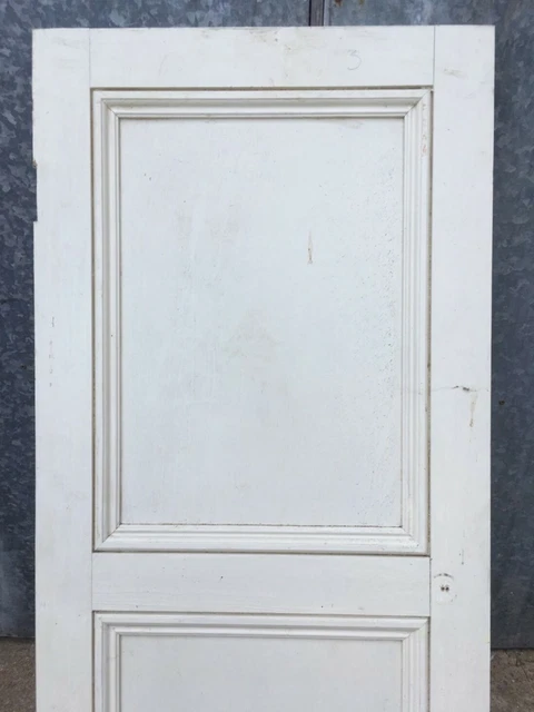 21”x50 7/8” Reclaimed Old Painted Pine Two Panel 1 Over 1 Short Internal Door 2