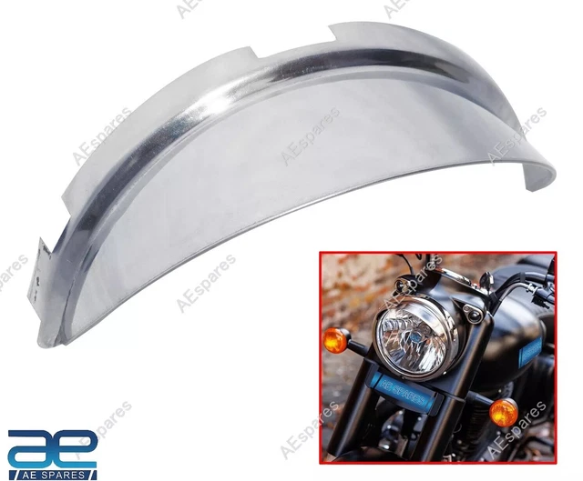 Visière Pic Phare Moto Chromée Live To Ride - 180mm - Largeur 7 - Neuf - Modèle 66-055