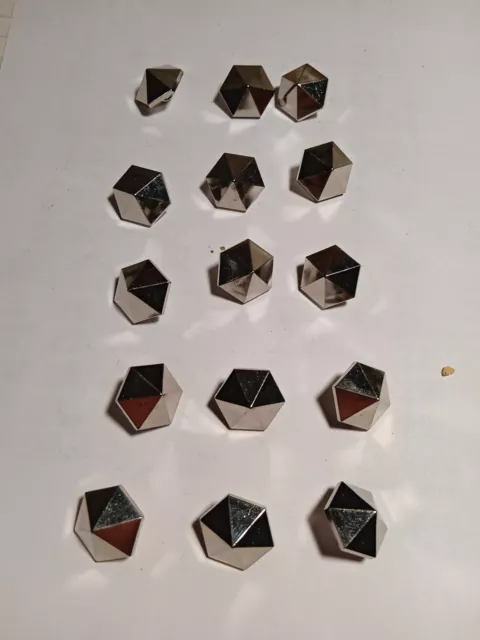 15 Boutons "Hexagonaux" 14mm Neuf De Stock Ancien