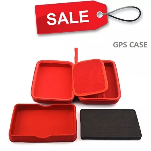 Universal Hard Case For Garmin Tomtom Hard Black Carrying Case for 5-Inch Red