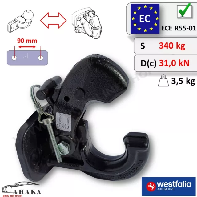 Pintle Hitch Hook for 2 hole Tow Bar Towing Hitch Coupling for VW Crafter 2006-