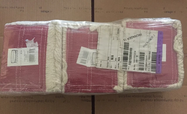 Rubbermaid Mop Head Super Stitch Large D15306WH00 Commercial Lot of 6 Red