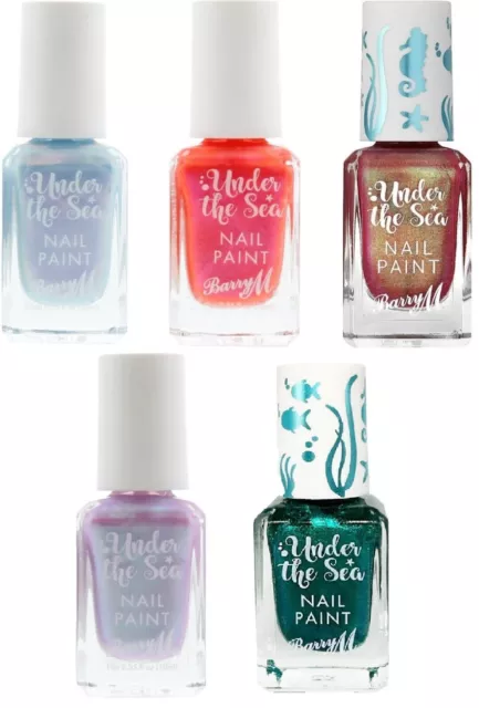 Barry M Cosmetic Under The Sea Nail Paint 10ml Nail Polish In 5 Different Shades