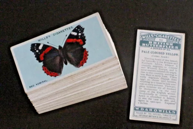 British Butterflies 1927, Wills Cigarette Cards, Pick The Cards You Require, Vgc