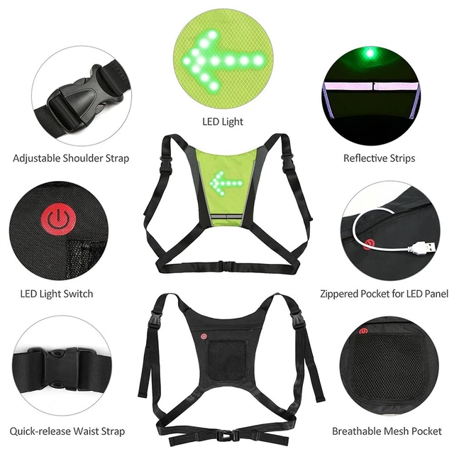 2 Pendentifs LED Réfléchissants - Sécurité Enfants Cartable - 3 Modes étanches