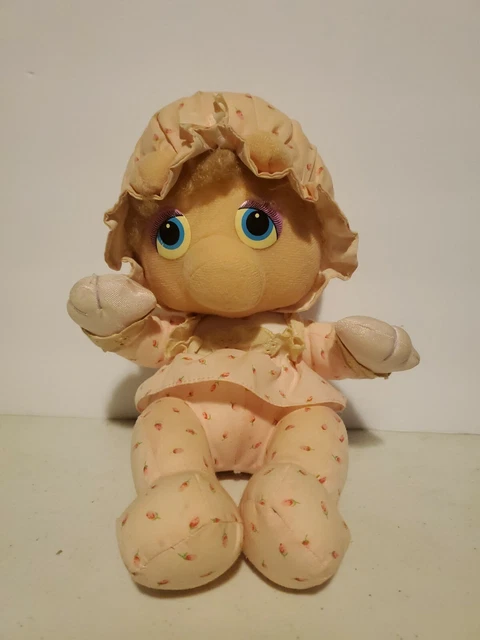 Vintage 1984 Muppet Babies Miss Piggy Stuffed Plush Pampers 12" Hasboro Softies