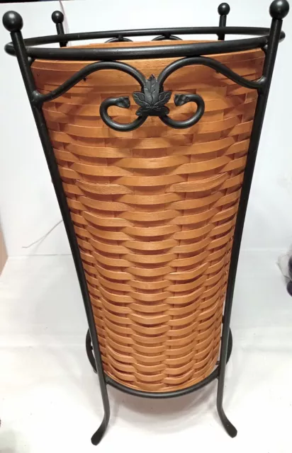 Longaberger Full-Size Hostess Umbrella Basket w/Wrought Iron Stand and Protector