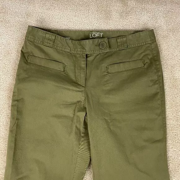 Ann Taylor Loft Factory Women's Army Green Pants Size 0 2