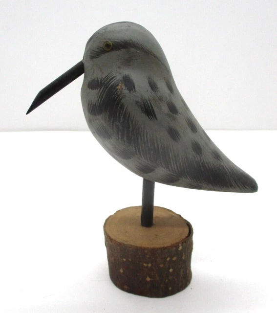 Wood Shore Bird Sculpture Figurine