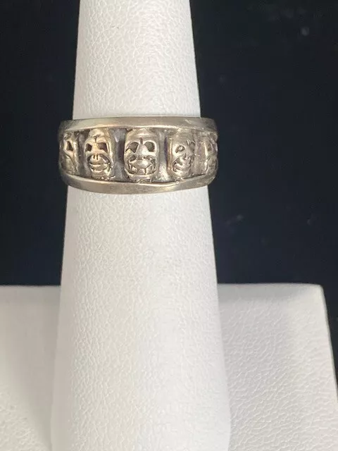 Shube's  925 Sterling Silver Skulls Ring Size 5.75