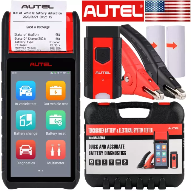 Autel MaxiBAS BT608 Battery Tester All Systems Diagnostic Scanner, Update BT508