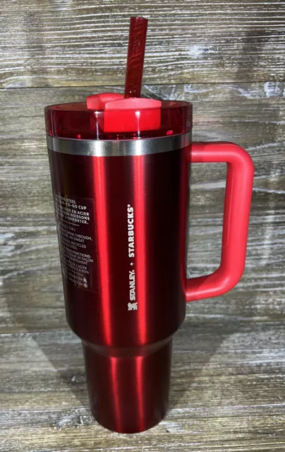 Stanely x Starbucks 40 oz Holiday 2023 Tumbler Mug Red in