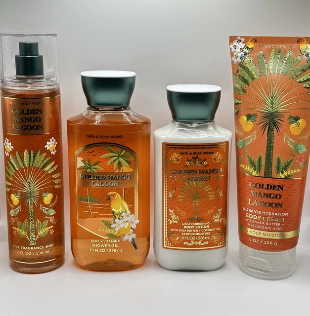 BATH & BODY Works GOLDEN MANGO LAGOON Mist Body Cream Lotion Shower Gel