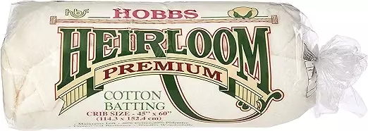 Hobbs Heirloom Premium Cotton Batting Crib Size 45" x 60" Quilting Sewing Crafts