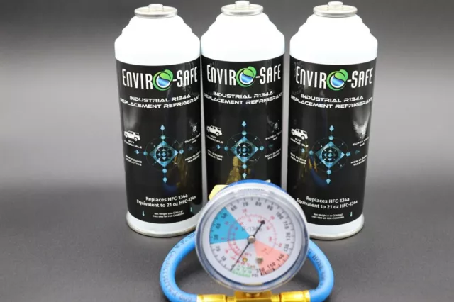 Envirosafe "HC" NO HFC's Industrial Replacement for SUVs, 3 Can Pro-Kit
