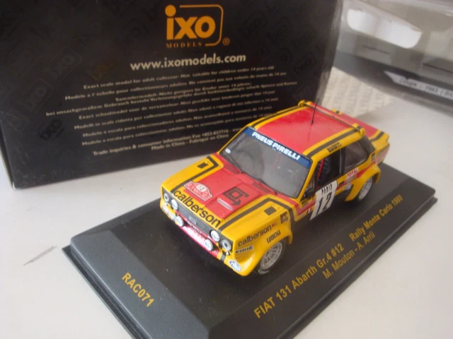Modèle Réduit FIAT 131 Abarth N°6 Rallye Monte-Carlo Polistil 1/25 - État Vintage Occasion