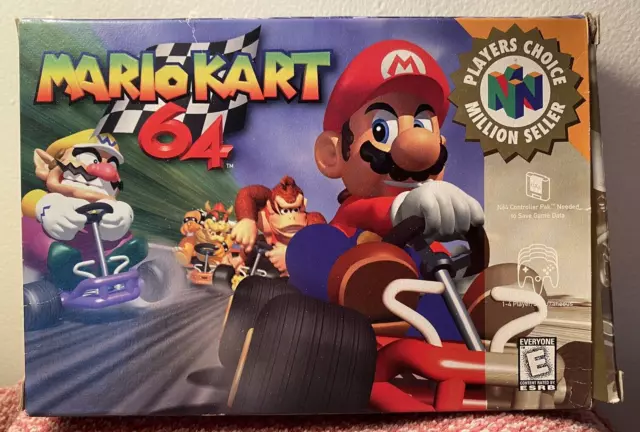 Nintendo 64 ~ MARIO KART 64 ~ Videojuego Caja Original y Manual Solo - SIN JUEGO