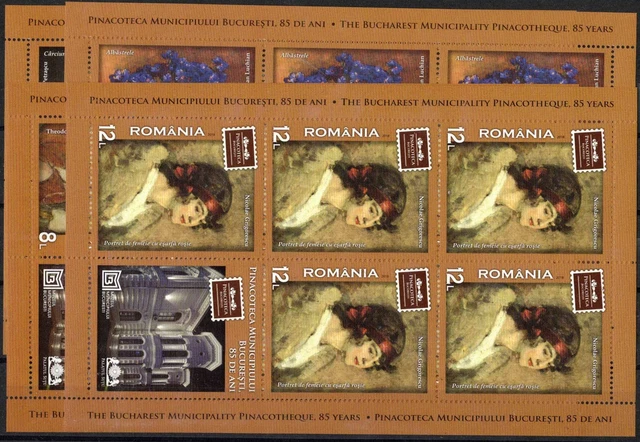 2018 Rumänien, Serie Pinakothek, postfrisch/MNH, MiNr. 7369/72, ME 20,-