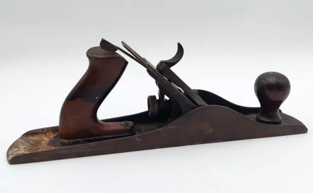 Vtg Stanley Bailey No. 5 Corrugated Base Wood Plane 1910 PAT. Parts or Resto