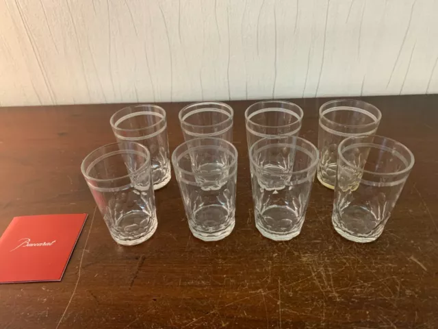 Lot de 8 verres à liqueur modèle Palerme en cristal de Baccarat (prix du lot)