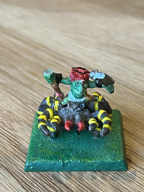 Goblin Fastieth Rider Mini RARE WARHAMMER FANTASY Forest Goblin Rider & Giant Spider - 1990s Games ...
