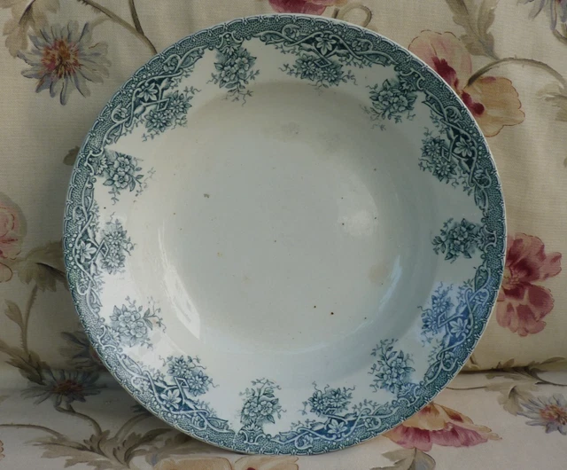 ANCIEN PLAT SAINT Amand et Hamage Nord Médaillon faïence Terre de