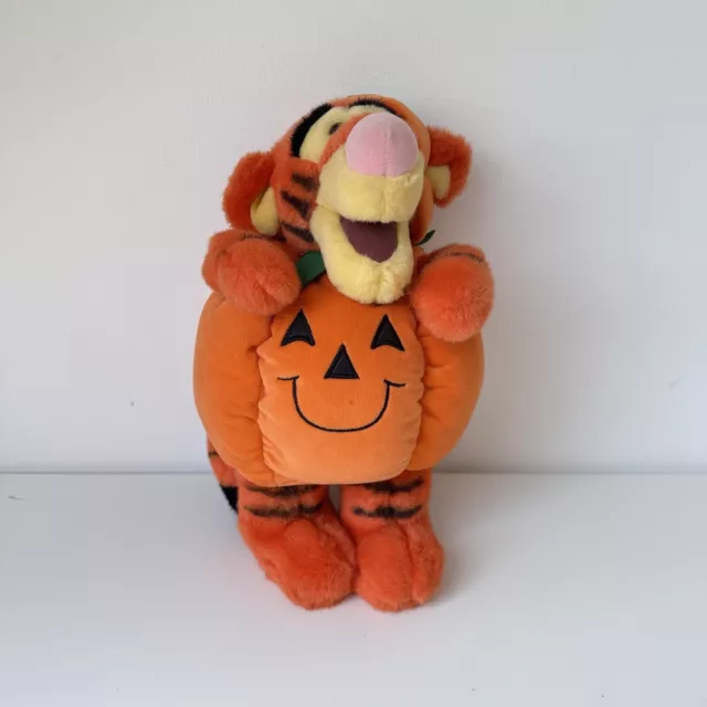 Disney Store Halloween Tigger Pumpkin Plush Soft Toy Vintage Winnie the Pooh