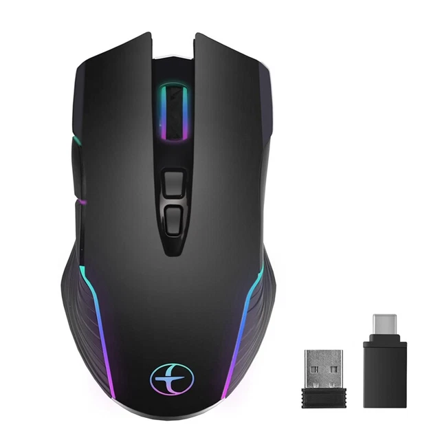 Mouse Wireless Vaydeer Con Funzione Jiggler Integrata – Movimento Casuale, Ricaricabile USB-C, DPI Regolabile, Per Mantenere Il PC Attivo - 6