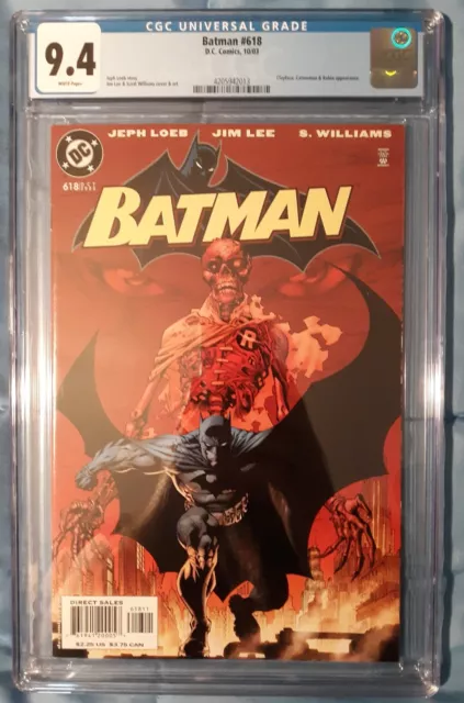 Batman #618 CGC 9.4 Hush Catwoman Robin Clayface Jeph Loeb Jim Lee