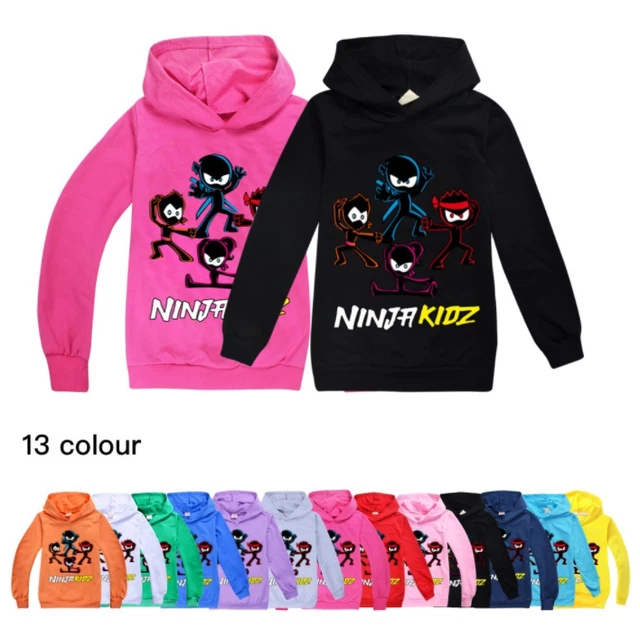 KIDS NINJA KIDZ Tv Hooded Hoodie Sweashirt Boys Girls Pullover Tops Xmas Gift 10.99 PicClick UK