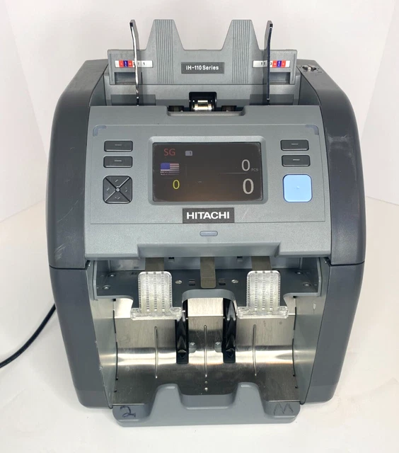 Hitachi IH-110 Cash Counter & Sorter, Counterfeit Detection, Full Color Screen Hitachi IH-110 Cash Counter & Sorter, Counterfeit Detection, Full Color Screen