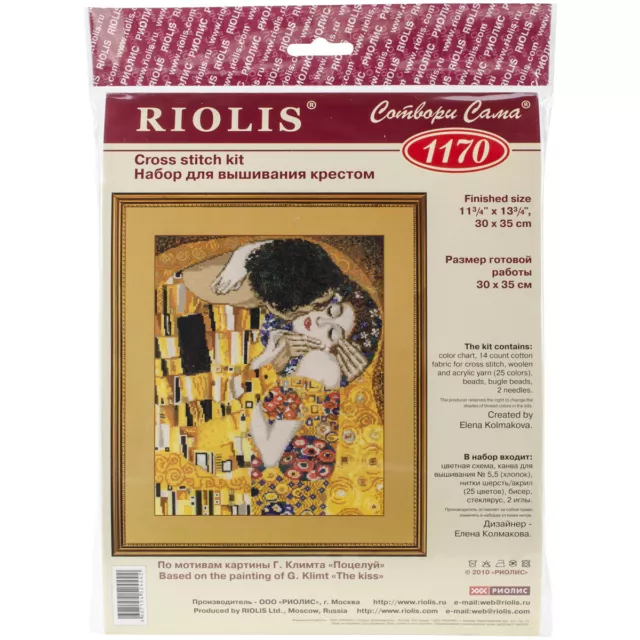RIOLIS Gezählte Kreuz Stich Set 11.75 " X13.75 " -the Kiss / G.Klimts Malen (14