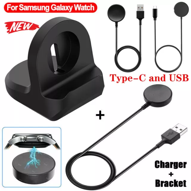 DE Ladegeräte Dockingstation Type-C USB Kabel für Samsung Galaxy Watch 3 4 5 Pro