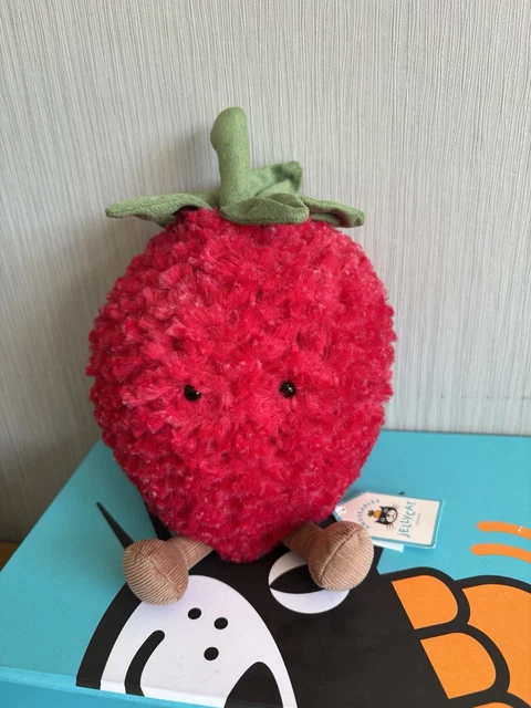 JELLYCAT AMUSEABLES STRAWBERRY Large BNWT Displayed Only Brand New With ...