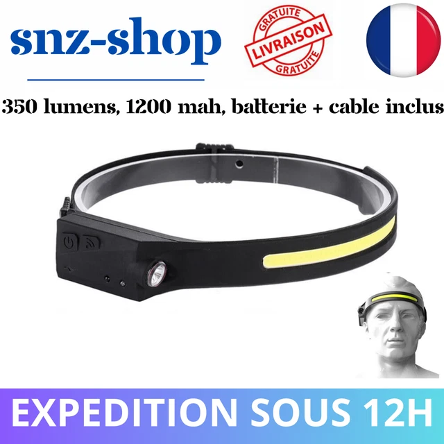 Lampe Frontale LED Rechargeable étanche – Puissante, Induction COB, Idéale Randonnée