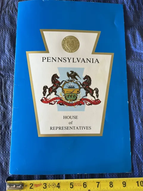 1986 Pennsylvania Stare House of Representatives Signed Citation Award